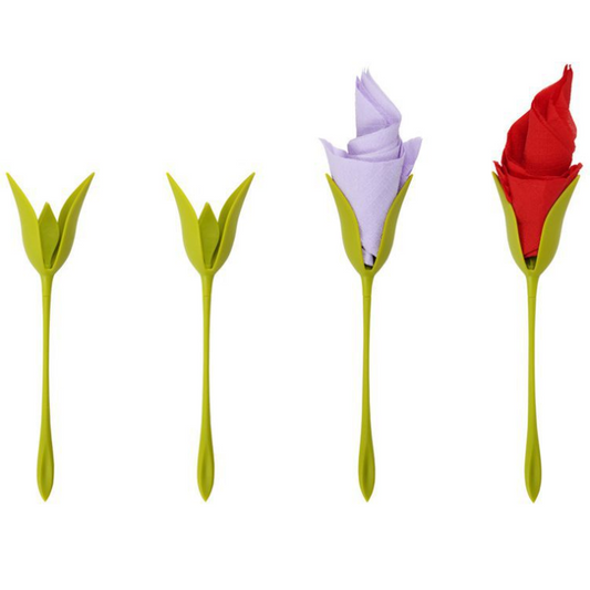 Napkin Holders with Rose Flower Design